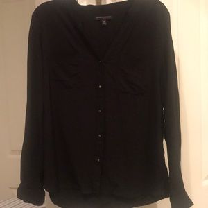 Black button down blouse